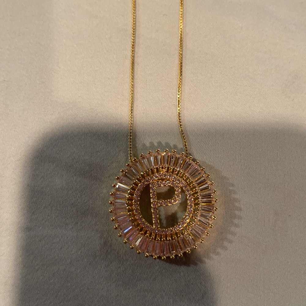 Initial necklace.     P